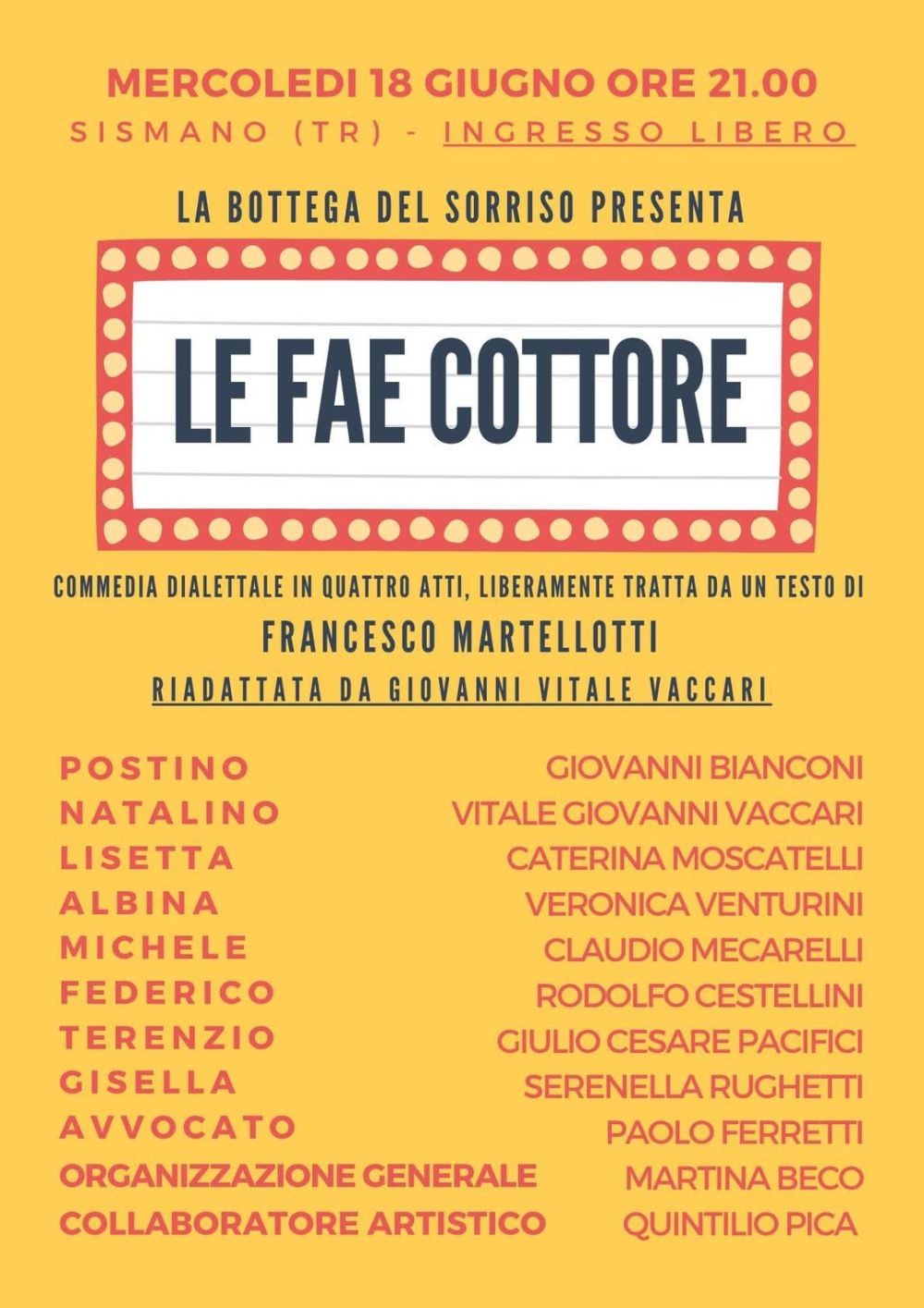 La Fae Cottore - Sismano (TR) - Circolo Acli Sismano (TR)