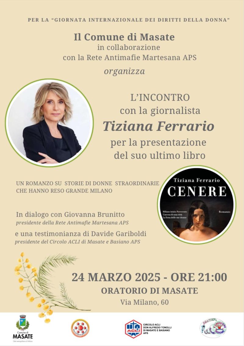 L'incontro con la giornalista Tiziana Ferrario - Circolo Acli Masate e Basiano (MI)