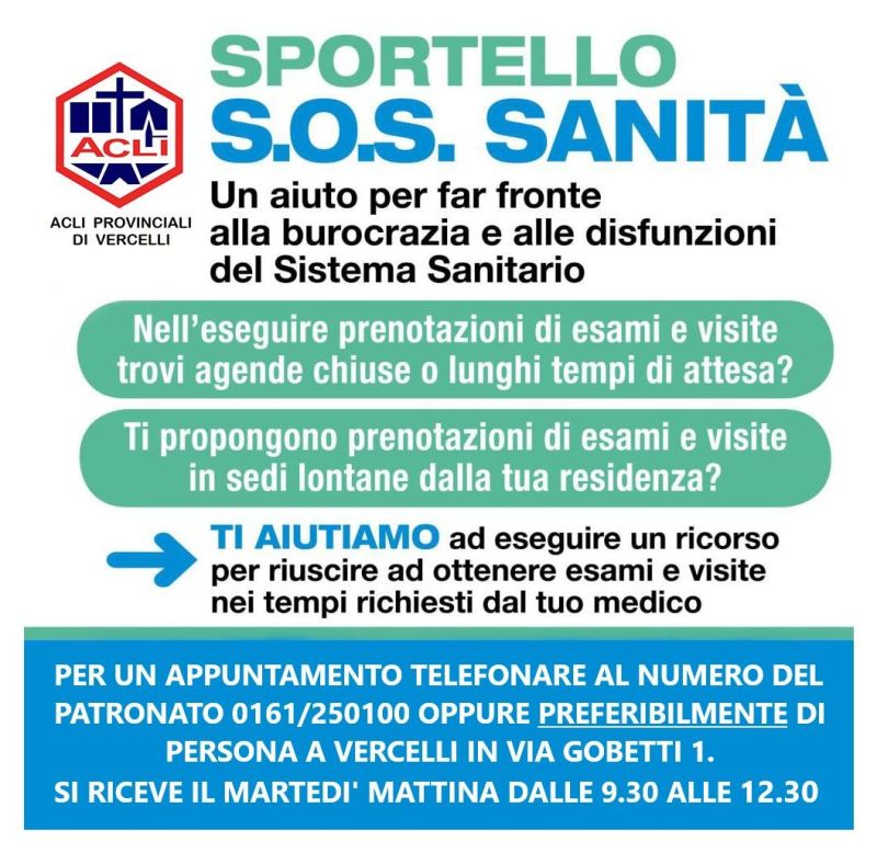 Sportello S.O.S. Sanità - Acli Vercelli (VC)