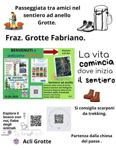Passeggiata tra amici nel sentiero ad anello Grotte - Grotte (AN) - Circolo Acli Grotte (AN)