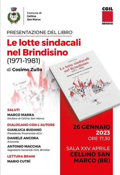 Presentazione del libro &quot;Le lotte sindacali nel Brindisino&quot; - Acli Brindisi (BR)