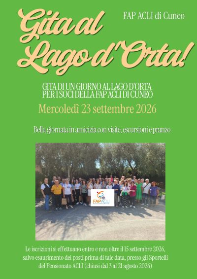 GITA AL LAGO D'ORTA! - FAP ACLI DI CUNEO - ACLI CUNEO