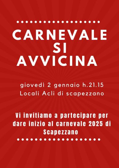 Carnevale si avvicina - Circolo Acli Scapezzano (AN)