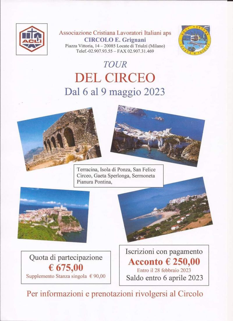 Tour del Circeo - Circolo Acli Localte Triulzi (MI)