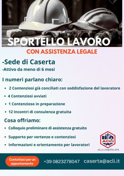 Sportello Lavoro con Assistenza Legale - Caserta - Acli Caserta (CE)