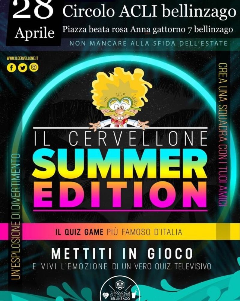 Il cervellone Summer Edition - Circolo Acli Bellinzago (NO)