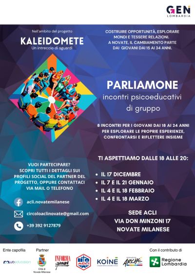 Parliamone: Incontri psicoeducativi di gruppo - Circolo Acli Novate Milanese (MI)