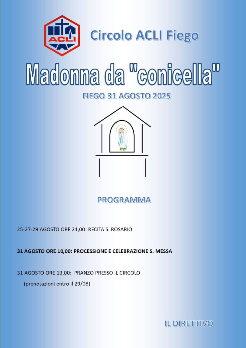 Madonna da "conicella" - Contrada Fiego - Circolo Acli Fiego (CS)