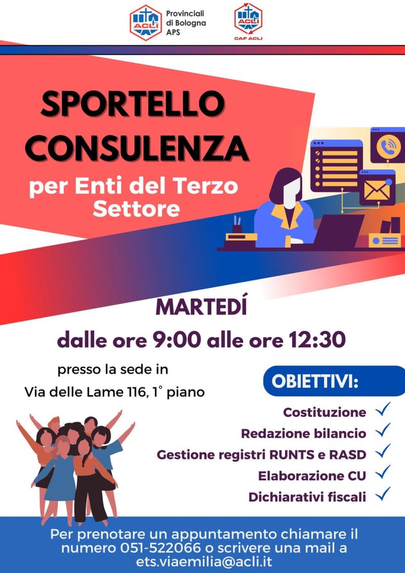 Sportello Consulenza per Enti del Terzo Settore - Bologna - Acli Bologna (BO)