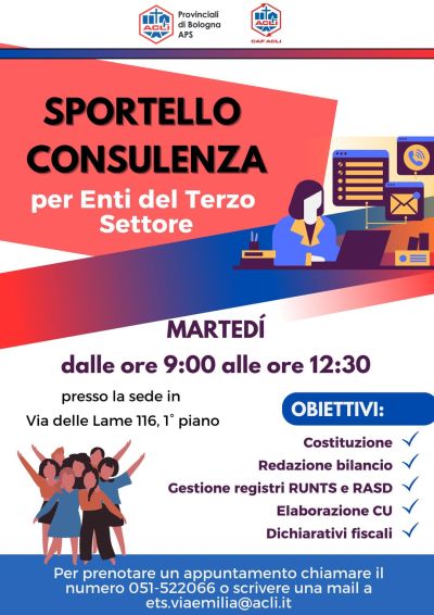 Sportello Consulenza per Enti del Terzo Settore - Bologna - Acli Bologna (BO)