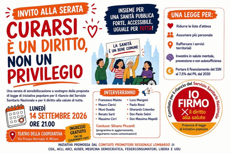 CURARSI E' UN DIRITTO, NON UN PRIVILEGIO - MILANO - ACLI MILANO