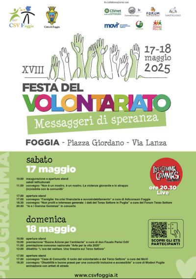 Festa del volontariato: Messaggeri di speranza - Acli Foggia (FG)