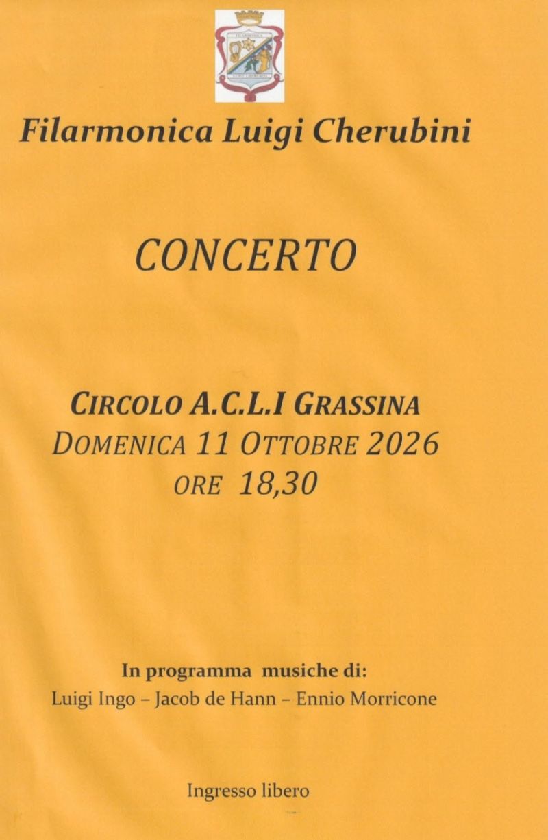 CONCERTO DELLA FILARMONICA LUIGI CHERUBINI - INGRESSO LIBERO - CIRCOLO ACLI GRASSINA (FI) - GRASSINA (FI)