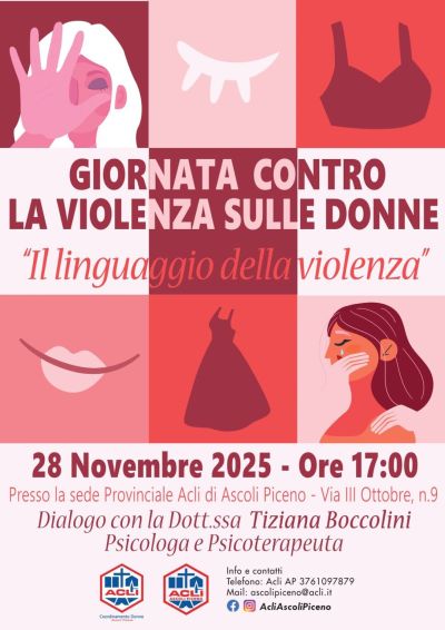 Il linguaggio della violenza - Ascoli Piceno - Coordinamento Donne Acli Ascoli Piceno eAcli Ascoli Piceno (AP)
