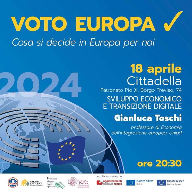 Voto Europa: Sviluppo economico e transizione digitale -  Acli Padova (PD)