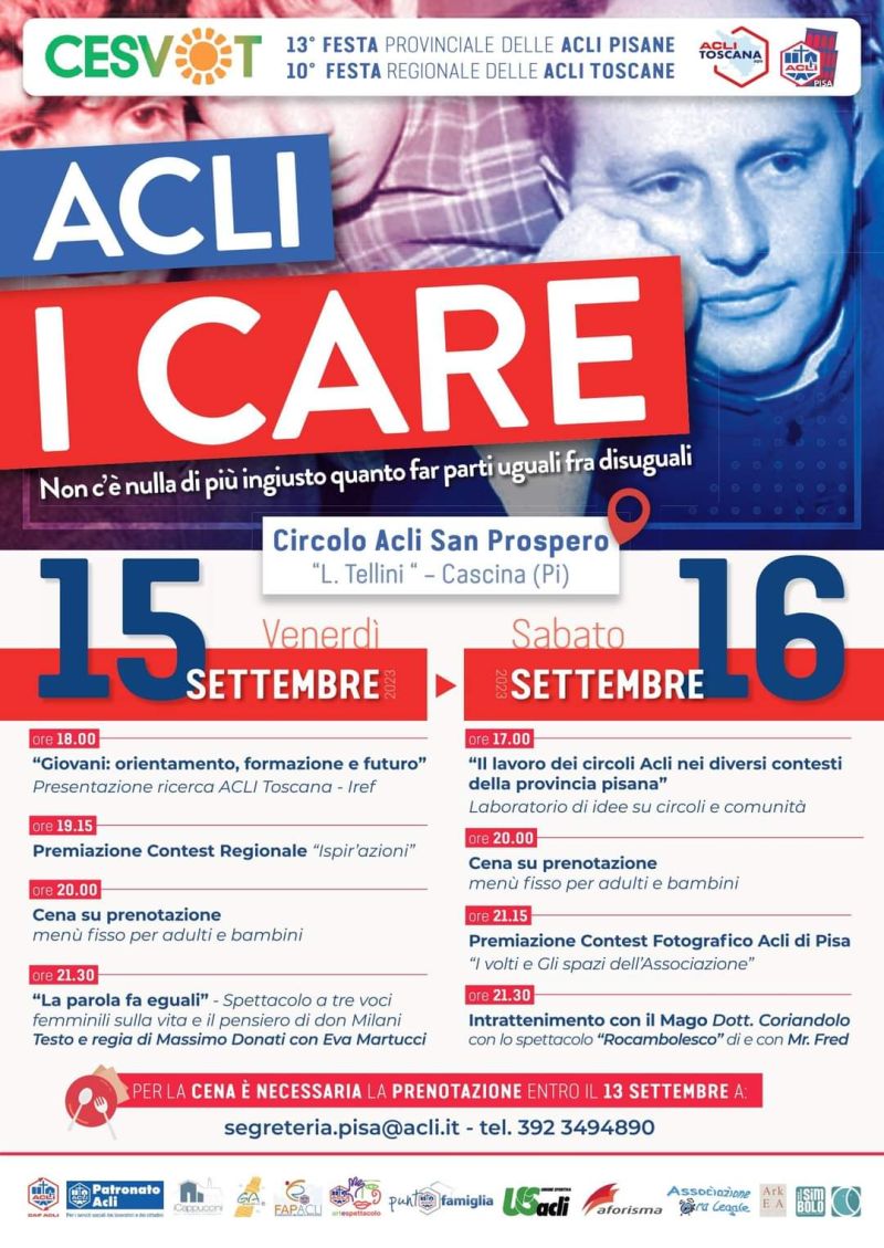 Acli: I Care - Acli Toscana e Acli Pisa
