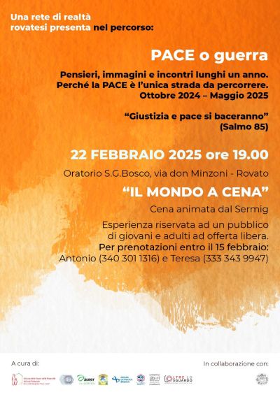 Pace o guerra: Il mondo a cena - Acli Rovato (BS)