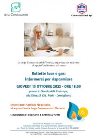 Bollette luce e gas: informarsi per risparmiare - Circolo Acli Parè aps (TV)