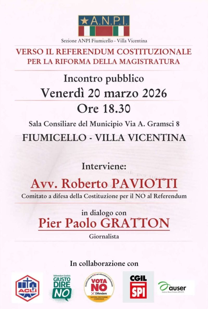 VERSO IL REFERENDUM COSTITUZIONALE - VILLA VICENTINA (UD)
