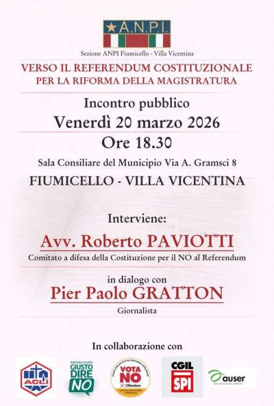 VERSO IL REFERENDUM COSTITUZIONALE - VILLA VICENTINA (UD)