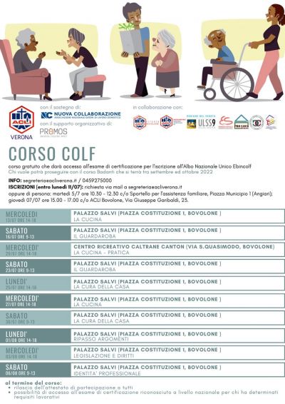 Corso colf - Acli Verona e Circolo Acli Bovolone (Vr)