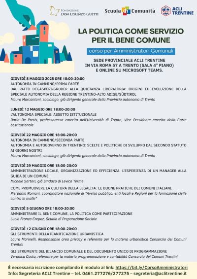 La politica come servizio per il bene comune - Acli Trento (TN)