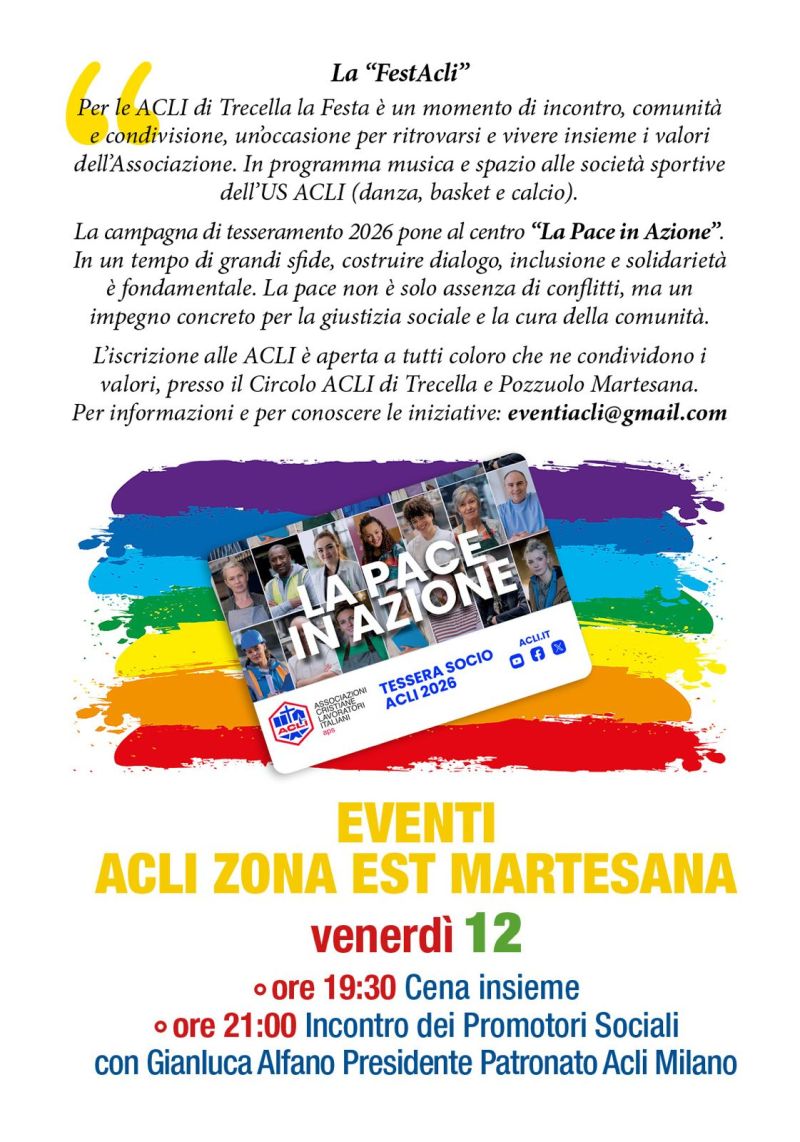 FEST'ACLI TRECELLA POZZUOLO MARTESANO (MI) - CIRCOLO ACLI DI TRECELLA E POZZUOLO MARTESANA (MI)
