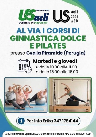 GINNASTICA DOLCE E PILATES - AVVIO CORSI - PERUGIA - US ACLI PERUGIA - US ACLI 2001 ASD