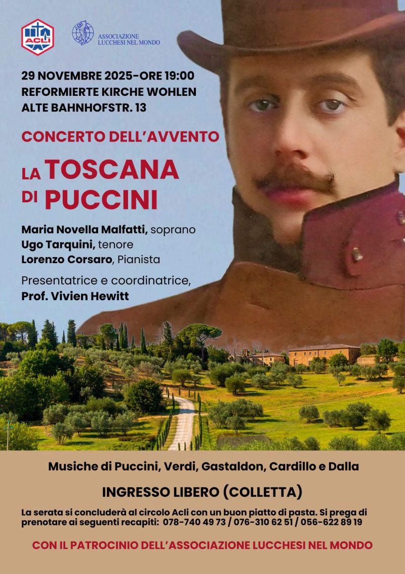 Concerto dell'Avvento: La Toscana di Puccini - Wohlen (Svizzera) - Circolo Acli Wohlen (Svizzera)