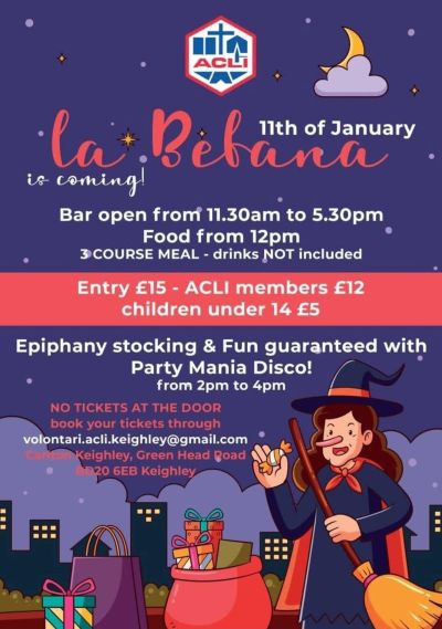 La Befana is coming! - Keighley - Circolo Acli Keighley (Inghilterra)