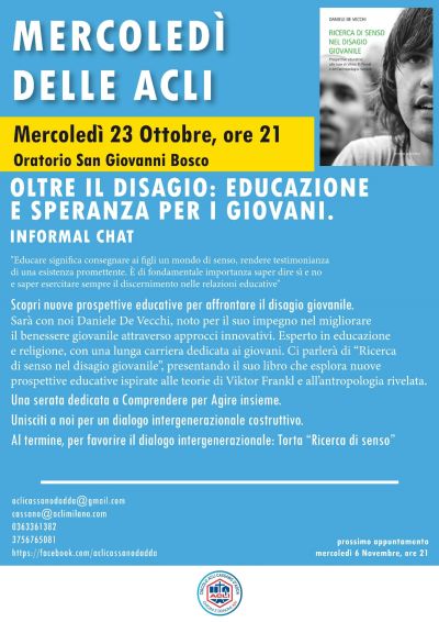 Oltre il disagio: Educazione e speranza per i giovani. - Circolo Acli Cassano d&#039;Adda (MI)