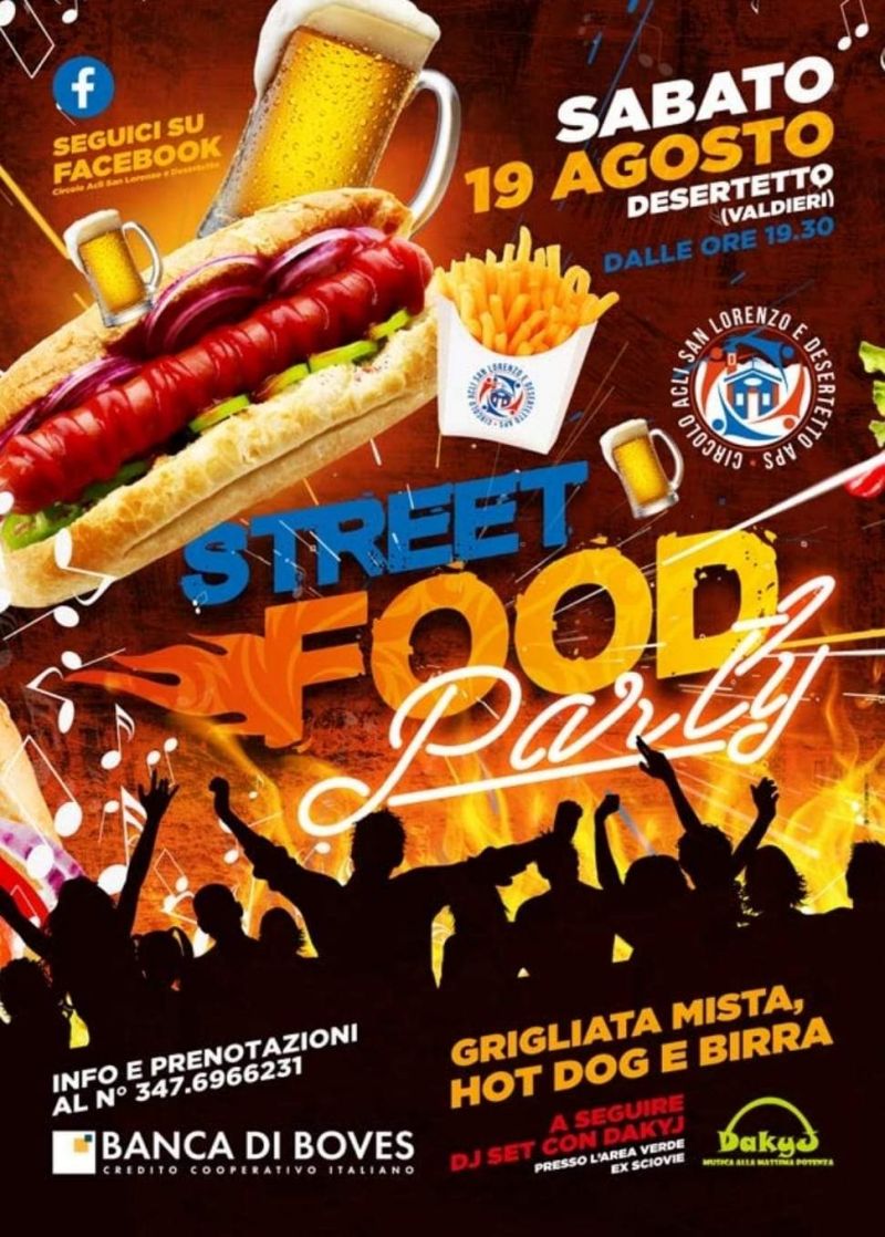 Street Food Party - Circolo Acli San Lorenzo e Desertetto (CN)