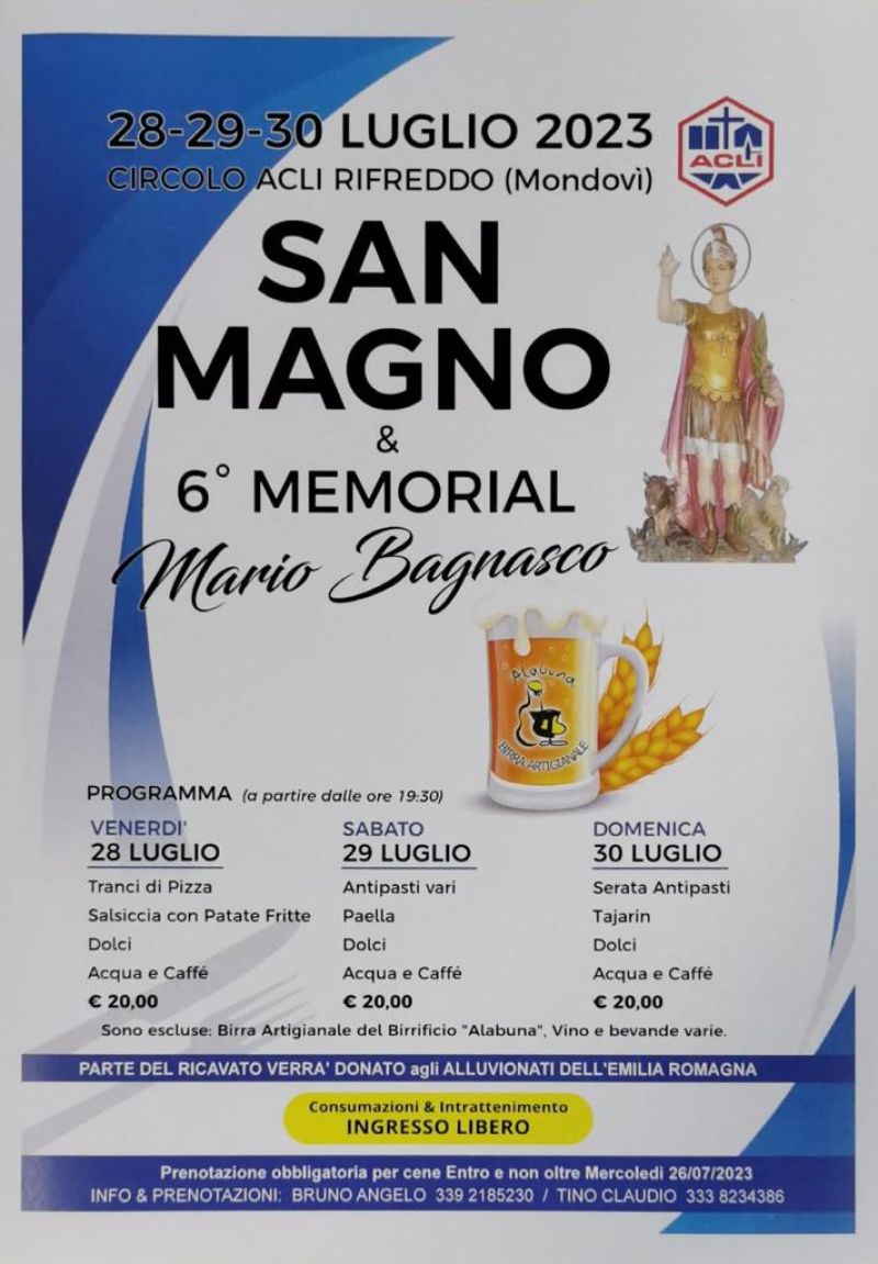 San Magno & 6° Memorial Mario Bagnasco - Circolo Acli Rifreddo (CN)
