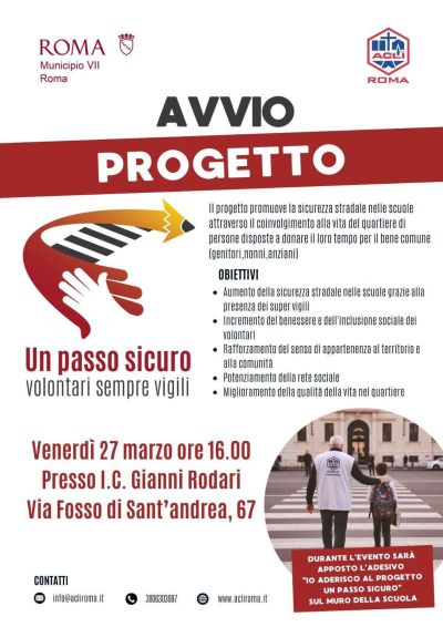 UN PASSO SICURO, VOLONTARI SEMPRE VIGILI - ROMA