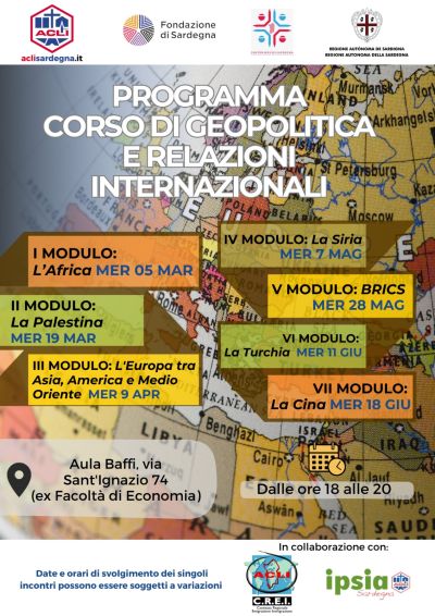 Corso di Geopolitica e Relazioni Internazionali: La Cina - Cagliari - Acli Sardegna