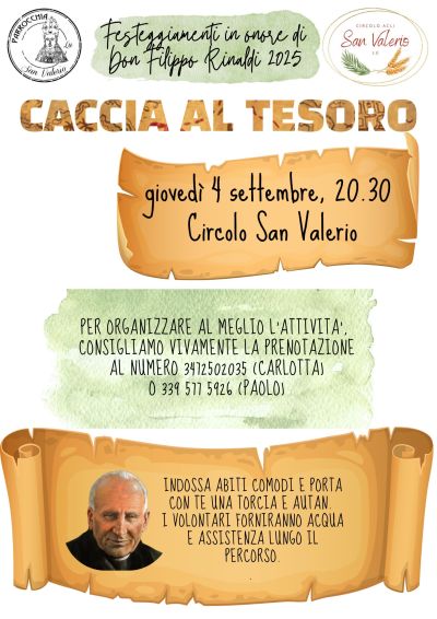 Caccia al tesoro - San Valerio (AL) - Circolo Acli San Valerio (AL)