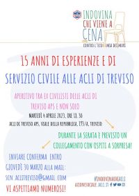 Indovina chi viene a cena: 15 anni di esperienze e di Servizio Civile - Acli Treviso (TV)