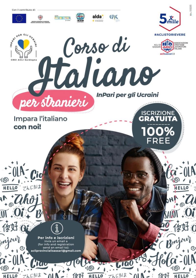 Corso di italiano per stranieri - Acli Sassari (SS)