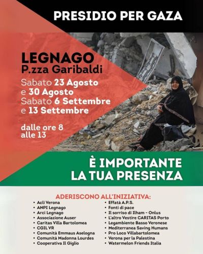 Presidio per Gaza - Legnago (VR) - Acli Verona (VR)