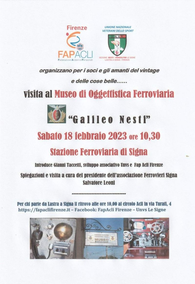 Visita al Museo di Oggettistica Ferroviaria &quot;Galileo Nesti&quot; - FAP Acli Firenze (FI)