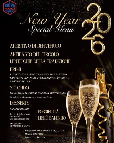 New Year 2026 - Sant'Angelo di Celle, Deruta (PG) - Circolo Acli Sant'Angelo di Celle (PG)