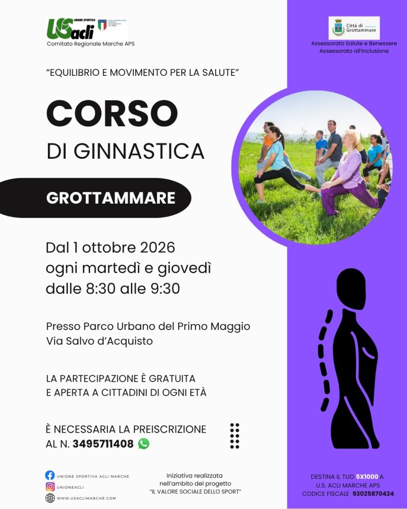 CORSO DI GINNASTICA - GROTTAMMARE (AP) - US ACLI MARCHE