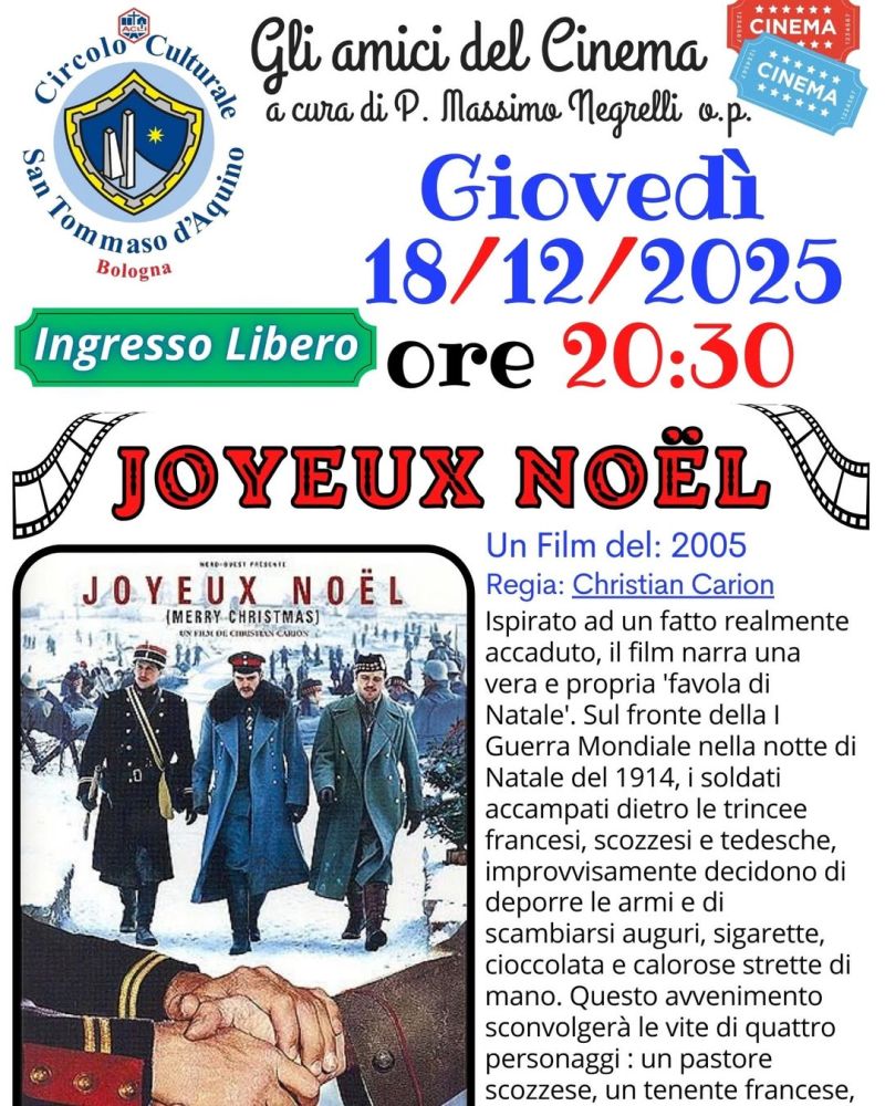 Proiezione film "Joyeux Noël" - Bologna - Circolo Acli San Tommaso d'Aquino (BO)