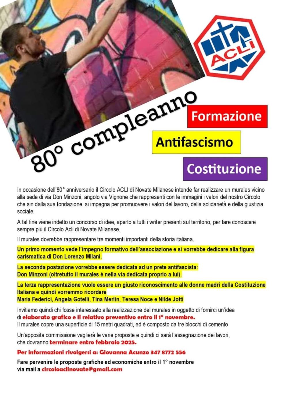 80° compleanno - Circolo Acli Novate Milanese (MI)