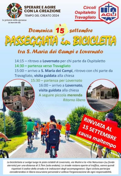 Passeggiata in Bicicletta - Circoli Acli Ospitaletto e Travagliato (BS)