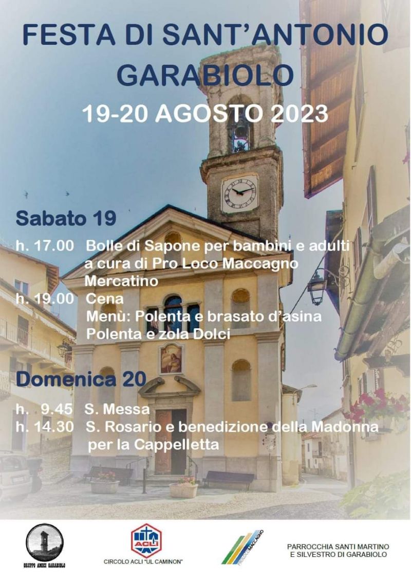 Festa di Sant&#039;Antonio Garabiolo - Circolo Acli UL CAMINON Garabiolo (VA)