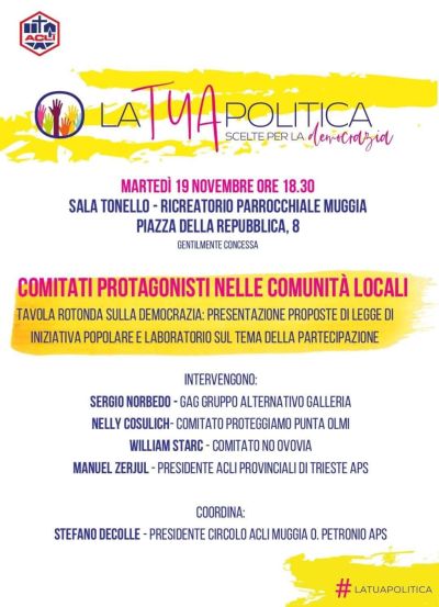 Comitato protagonisti nelle comunità locali - Circolo Acli Muggia (TS)