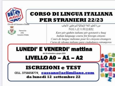 Corso di lingua Italiana - Circolo Cassano d&#039;Adda (MI)