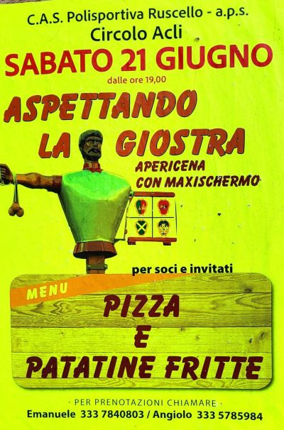 Aspettando la giostra - Ruscello (AR) - Circolo Acli Ruscello (AR)