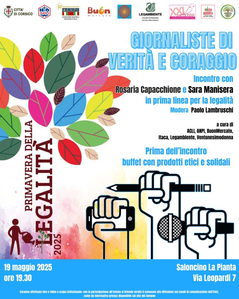 Giornaliste di verità e coraggio - Circolo Acli Corsico (MI)